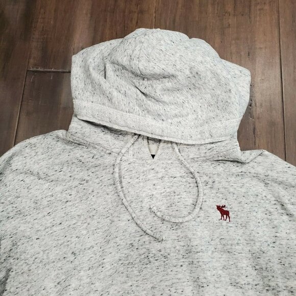 Abercrombie & Fitch Womens A&F Soft FLEECE Pullover Hoodie GRAY Sze MEDIUM - Picture 4 of 10